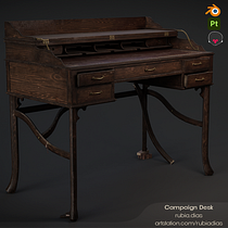Campaign desk. 3D, 3D Modeling, Video Games, and Game Design project by rubia.carlasd - 01.22.2022