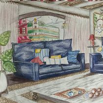 Mi Proyecto del curso: Perspectiva artística: espacios desde tu punto de vista. Un projet de Illustration traditionnelle, Architecture, Dessin et Illustration architecturale de Melissa Ureña - 28.01.2022