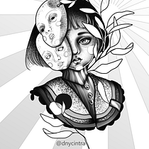 Meu projeto do curso: Técnicas de tatuagem blackwork com fine line. Un progetto di Design di tatuaggi di Dany Cintra - 15.01.2022