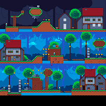 Mi Proyecto del curso: Creación de escenarios pixel art para videojuegos. 2D Animation, 3D Animation, Video Games, Pixel Art, Game Design, and Game Development project by Vilma Natalia Saldias - 01.28.2022