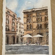 Mi Proyecto del curso: Técnicas modernas para paisajes urbanos en acuarela. Un progetto di Pittura e Pittura ad acquerello di Fer Arandia - 29.01.2022