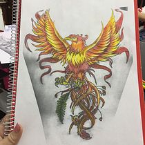 Mi Proyecto del curso: Técnicas de color para tatuajes. Un progetto di Illustrazione tradizionale, Disegno, Illustrazione digitale, Design di tatuaggi e Disegno digitale di FLORENCIA NOELI FERNANDEZ - 17.01.2022