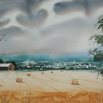 My project in Watercolor Landscapes: Experimental Tools and Techniques course. Projekt z dziedziny  Sztuki piękne,  Malarstwo i Malowanie akwarelą użytkownika Regina Raycheva - 28.01.2022