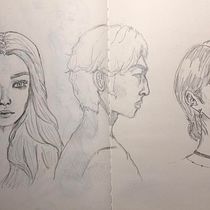 My project in Portrait Sketchbooking: Explore the Human Face course. Un proyecto de Bocetado, Dibujo, Dibujo de Retrato, Dibujo artístico y Sketchbook de h t - 29.01.2022