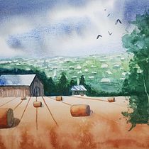 Mein Kursprojekt: Aquarell-Landschaften: Experimentelle Werkzeuge und Techniken. Un progetto di Belle arti, Pittura e Pittura ad acquerello di Ivo Petschke - 29.01.2022