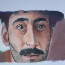 Mi Proyecto del curso: Retrato realista al pastel tiza. Traditional illustration, Fine Arts, Drawing, Portrait Drawing, and Realistic Drawing project by GEORGE DUMITRESCU - 01.29.2022