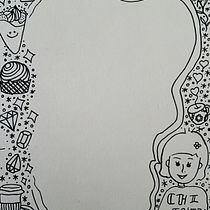 My project in Creative Doodling and Hand-Lettering for Beginners course. Traditional illustration, Lettering, Drawing, H, and Lettering project by Kana - 01.29.2022