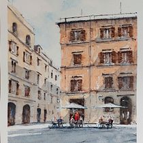 Emroru: Técnicas modernas para paisajes urbanos en acuarela. Un progetto di Pittura e Pittura ad acquerello di Emilio Romero - 30.01.2022