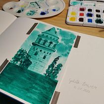 Monochrome. Un progetto di Bozzetti, Pittura ad acquerello e Sketchbook di Junika Pohl - 30.01.2022