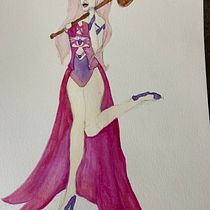 My project in Expressive Manga Illustration in Watercolor course. Traditional illustration, Drawing, Watercolor Painting, and Manga project by Luciana Kellner - 01.30.2022