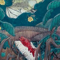 Flight of Fancy - My project in Creative Drawing with Ink and Gouache course. Un projet de Illustration traditionnelle, Créativité, Dessin, Dessin artistique, Peinture acr, lique, Illustration à l'encre , et Peinture gouache de Louise Young - 30.01.2022