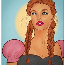 My project in Female Character Portraits in Procreate course. Projekt z dziedziny Trad, c, jna ilustracja, Ilustracja c, frowa, R, sunek c i frow użytkownika Amy Ybarracuda - 30.01.2022