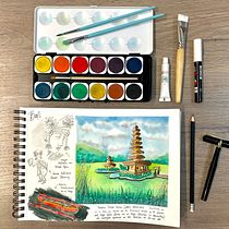 Mi Proyecto del curso: Cuaderno de viaje en acuarela. Traditional illustration, Watercolor Painting, Architectural Illustration, and Sketchbook project by natsago - 01.30.2022
