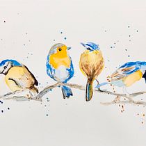 My project in Artistic Watercolor Techniques for Illustrating Birds course. Projekt z dziedziny Trad, c, jna ilustracja, Malowanie akwarelą, R, sunek realist, czn, Ilustracja naturalist i czna użytkownika vacker8 - 29.01.2022