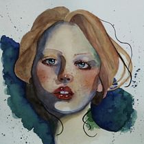 Mi Proyecto del curso: Retrato artístico en acuarela. Fine Arts, Painting, Watercolor Painting, and Portrait Drawing project by Jethzabet Yañez - 01.31.2022