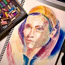 My project in Expressive Portrait Drawing with Soft Pastels course. Traditional illustration, Fine Arts, Drawing, Portrait Drawing, and Artistic Drawing project by Nikol Rehakova - 01.31.2022
