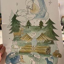 Mein Kursprojekt: Illustrierte Geschichten: von der Idee zum Papier. Traditional illustration, Fine Arts, Painting, Pencil Drawing, Drawing, Watercolor Painting, Children's Illustration, and Narrative project by tina_koegl - 01.31.2022