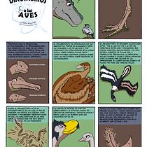 Mi Proyecto del curso: El cómic es otra historia - En resumen: de dinosaurios a aves, ¿cómo ocurrió?. Fine Arts, Comic, Drawing, Stor, board, and Narrative project by Tchela Mbumba Rodríguez - 12.31.2022