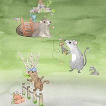 My project in Animal Characters in Watercolor for Children’s Books course. Traditional illustration, Fine Arts, Painting, Drawing, Watercolor Painting, Children's Illustration, and Narrative project by Sandra Whelan - 01.29.2022