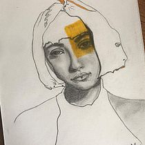 Mon projet du cours : Portrait multi-technique : capturez des émotions Ein Projekt aus dem Bereich Bildende Künste, Bleistiftzeichnung, Zeichnung, Porträtzeichnung, Realistische Zeichnung und Artistische Zeichnung von Marlène Regazzoni - 31.01.2022