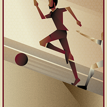 Qatar World Cup Art Deco Style for Digital Illustration course. Traditional illustration, Fine Arts, Poster Design, and Digital Illustration project by Dariusz Bolton - 01.27.2022