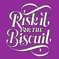 My project in Vintage Lettering: Risk it for the Biscuit. T, pograph, Calligraph, Lettering, Digital Lettering, T, pograph, and Design project by praachizaveri - 01.30.2022