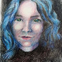 My project in Chiaroscuro Creative Portrait with Pencils course. Un projet de Illustration traditionnelle, Dessin au cra, on, Dessin de portrait, Dessin artistique, Dessin aux cra , et ons de couleur de Agni Kuokkanen - 31.01.2022