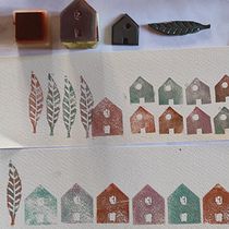 Il mio progetto del corso: Disegno con timbri handmade. Traditional illustration, Pattern Design, Printing, Sketchbook, and Engraving project by francesca galimberti - 02.01.2022