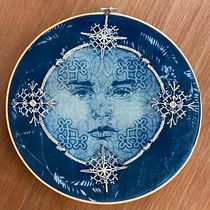 Mi Proyecto del curso: Bluework: cianotipia y bordado. Traditional illustration, Arts, Crafts, Fine Arts, Paper Craft, Printing, Embroider, DIY, Textile Printing, and Textile Design project by Lourdes Alonso Carrión - 02.01.2022