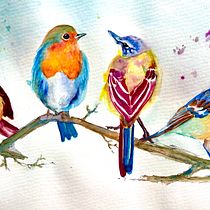 Mi Proyecto del curso: Acuarela artística para ilustración de aves. Projekt z dziedziny Trad, c, jna ilustracja, Malowanie akwarelą, R, sunek realist, czn, Ilustracja naturalist i czna użytkownika Patricia Leiva Díaz - 01.02.2022