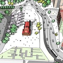 Mi Proyecto del curso: Plaza Tlaxcoaque. Un proyecto de Arquitectura, Paisajismo, Modelado 3D, Arquitectura digital, Ilustración arquitectónica y Visualización arquitectónica de Bruno Arancibia - 02.02.2022