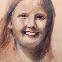 My project in Artistic Portrait with Watercolors course. Fine Arts, Painting, Watercolor Painting, and Portrait Drawing project by johanna_holmberg - 02.02.2022