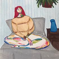 Meu projeto do curso: Desenho expressivo da figura humana: explore formas e cores. Fine Arts, Pencil Drawing, Drawing, Portrait Drawing, Realistic Drawing, Figure Drawing, and Gouache Painting project by gabriela etchart - 02.02.2022