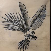 Mi Proyecto del curso: Tatuaje botánico con puntillismo. Projekt z dziedziny Trad, c, jna ilustracja, Projektowanie tatuaż, R i sunek botaniczn użytkownika dani_arribas96 - 02.02.2022