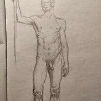 Hello, Im a 13 year old artist and I just wanted to know if my sketch is anatomically correct?. Een project van Traditionele illustratie,  Beeldende kunst,  Schetsen, Tekening met potlood,  Tekening, Realistische tekening y Anatomisch tekenen van kramarerik09 - 02.02.2022