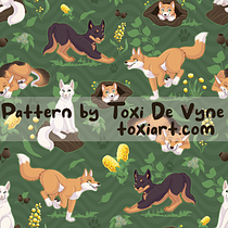 My project in Digital Pattern Illustration Inspired by Flora and Fauna course. Un progetto di Illustrazione tradizionale, Pattern design, Disegno, Illustrazione digitale e Illustrazione botanica di Toxi De Vyne - 10.02.2022
