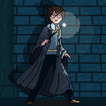 The boy who lived. Un progetto di Character design, Videogiochi, Pixel art e Progettazione di videogiochi di Brandon A. Avila - 31.01.2022