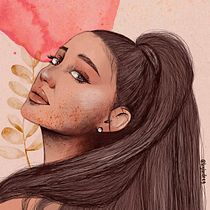 Mi Proyecto del curso: Retrato ilustrado con Procreate (Ariana Grande). Ilustração tradicional, Ilustração vetorial, Ilustração digital, e Desenho de retrato projeto de Indrė Gutauskaitė - 03.02.2022