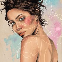 Mój projekt z kursu: Rysowanie portretów z użyciem Procreate. Ilustração tradicional, Ilustração vetorial, Ilustração digital, e Desenho de retrato projeto de Katarzyna Kieda - 02.02.2022