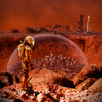 New Home - Mars. Een project van Fotografie, Collage, Retoucheren van foto's, Artistieke fotografie, Fotografische compositie y Fotomontage van Leonardo Lins Guimarães - 26.01.2022