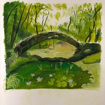Mon projet du cours : Peinture de paysages enchantés à la gouache. Traditional illustration, Painting, and Gouache Painting project by fabiennebegonia - 02.03.2022