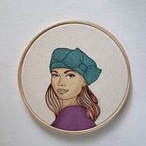Meu projeto do curso: Criação de retratos bordados com aquarela. Un proyecto de Pintura, Pintura a la acuarela y Bordado de lidiajp2004 - 03.02.2022
