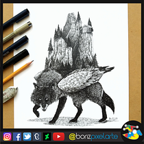 Mi Proyecto del curso: Ilustración surrealista con rotuladores Ein Projekt aus dem Bereich Traditionelle Illustration, Bleistiftzeichnung, Zeichnung, Realistische Zeichnung, Artistische Zeichnung und Illustration mit Tinte von Boris Zarate - 31.01.2022