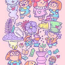 Mon projet du cours : Illustration d'une histoire dans le style kawaii. Un proyecto de Ilustración tradicional, Diseño de personajes, Ilustración digital y Manga de Cécile Boyer - 04.02.2022