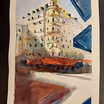 My project in Architectural Sketching with Watercolor and Ink course. Sketching, Drawing, Watercolor Painting, Architectural Illustration, Sketchbook & Ink Illustration project by Oliwia Górska - 02.03.2022