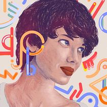 Mon projet du cours : Portrait créatif illustré avec Procreate. Un projet de Illustration traditionnelle, Dessin, Illustration numérique, Dessin de portrait, Dessin numérique , et Peinture numérique de amelie.sol - 04.02.2022