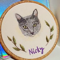 Mi Proyecto del curso: Needle painting para principiantes. Embroider, Naturalistic Illustration, and Textile Design project by katiuskapinilla - 03.13.2022