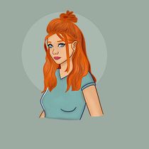 Meu projeto do curso: Retrato de personagens femininas com Procreate. Projekt z dziedziny Trad, c, jna ilustracja, Ilustracja c, frowa, R, sunek c i frow użytkownika Camila Silva - 04.02.2022