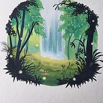 Mon projet du cours : Peinture de paysages enchantés à la gouache. Traditional illustration, Painting, and Gouache Painting project by Nathalie - 02.05.2022
