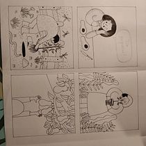 Meu projeto do curso: Quadrinhos ilustrados: histórias para além da tela. Un projet de Beaux Arts, B, e dessinée, Dessin, Stor, board, Stor , et telling de Cristina Moreira - 29.01.2022